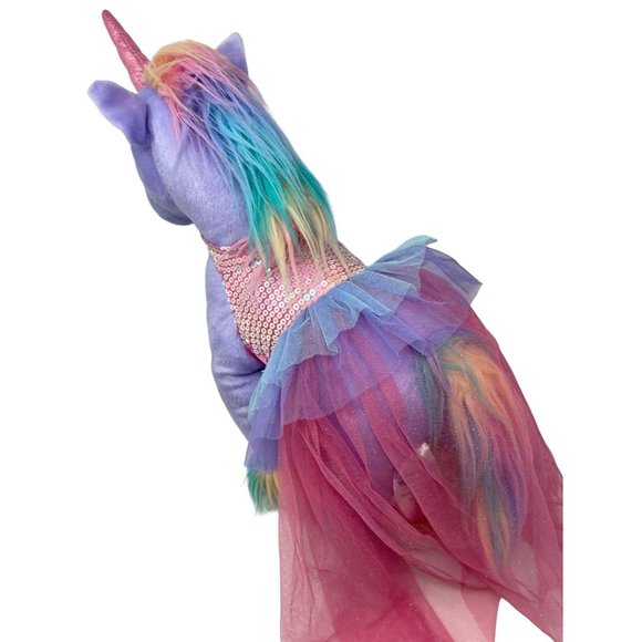 Retired Build a Bear Purple Pink Unicorn Mane‎ Fairy Horse Stuffed Animal Plush - Picture 5 of 8
